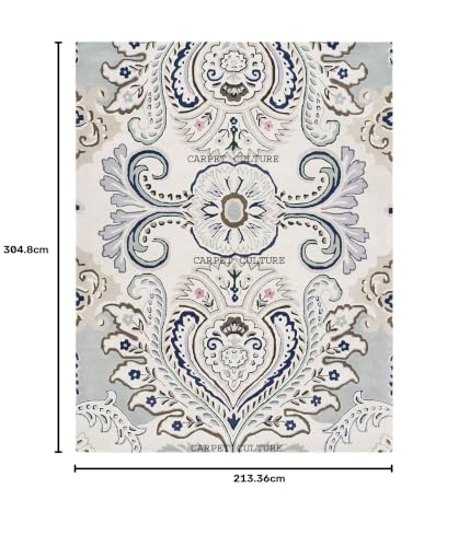 Image of Carpet Mahal Handmade Handwoven Tufted Made of 100% Soft Blended Wool Export Quality Carpets with 1 Inch Thickness (7x10 Feet) Color Multi