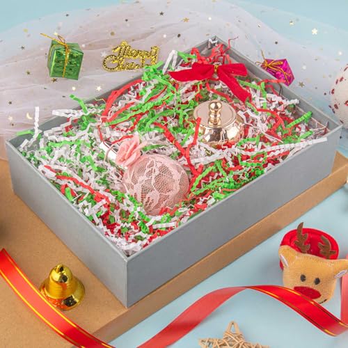 Image of Caleihd Crinkle Cut Paper Shred Filler Gift Cushion Streamer 3 Mix Color