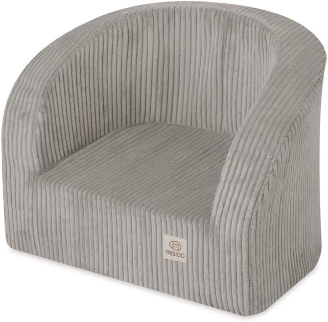 MISIOO Fauteuil pour Enfant à partir de 1 an, en Corduroy, de qualité supérieure, Stable et Doux, rembourré, Ergonomique, 40 x 53 x 36 cm, Fauteuil pour...