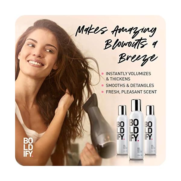 BOLDIFY-3X-Biotin-Hair-Thickening-Serum-Get-Thicker-Hair-Day-One-Natural-3-in-1-Hair-Retention-Leave-In-Conditioner-Plumping-Blow-Out-Treatment-Healthy-Looking-Hair-Growth-8oz Boldify Hair Thickening Serum - Hair Thickening Products for Women - Instant Hair Thickener - Natural 3-in-1 Hair Volumizer for Fine Hair, Leave-In Conditioner, & Plumping Blow Dryer Treatment - 8oz