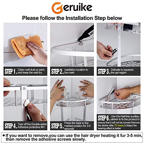 GERUIKE Mensola Doccia Mensola Bagno Mensola