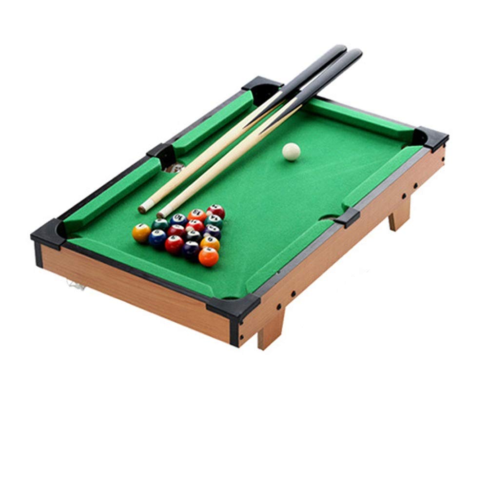 Mini Tabletop Ball Billiards ，Billiards Game，Miniature Billiard Pool Game Set，Includes Game Balls, Sticks, Chalk, Brush and Triangle，20inch