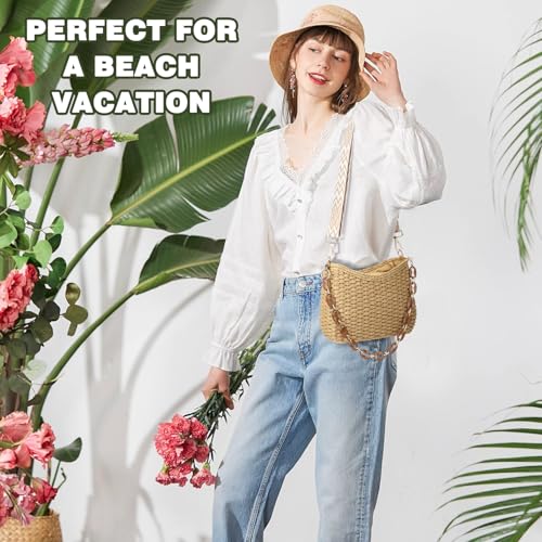 Straw Handbags Purses Crossbody Pocketbook