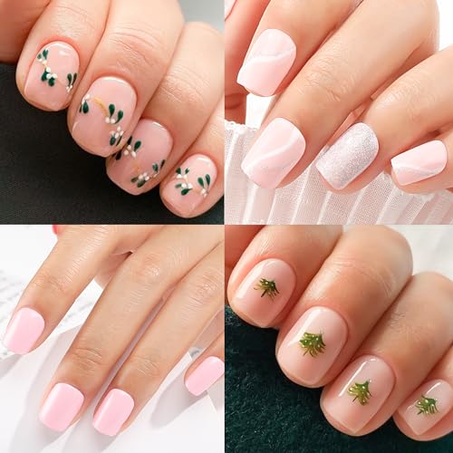 Image of UNA GELLA Extra Short Square Nail Tips XS Short Square Gel Tips 216pcs Press On Nails Full Cover 12 Sizes Clear Fake Nails Extension for Home DIY Nail Salon Soft Gel Tips
