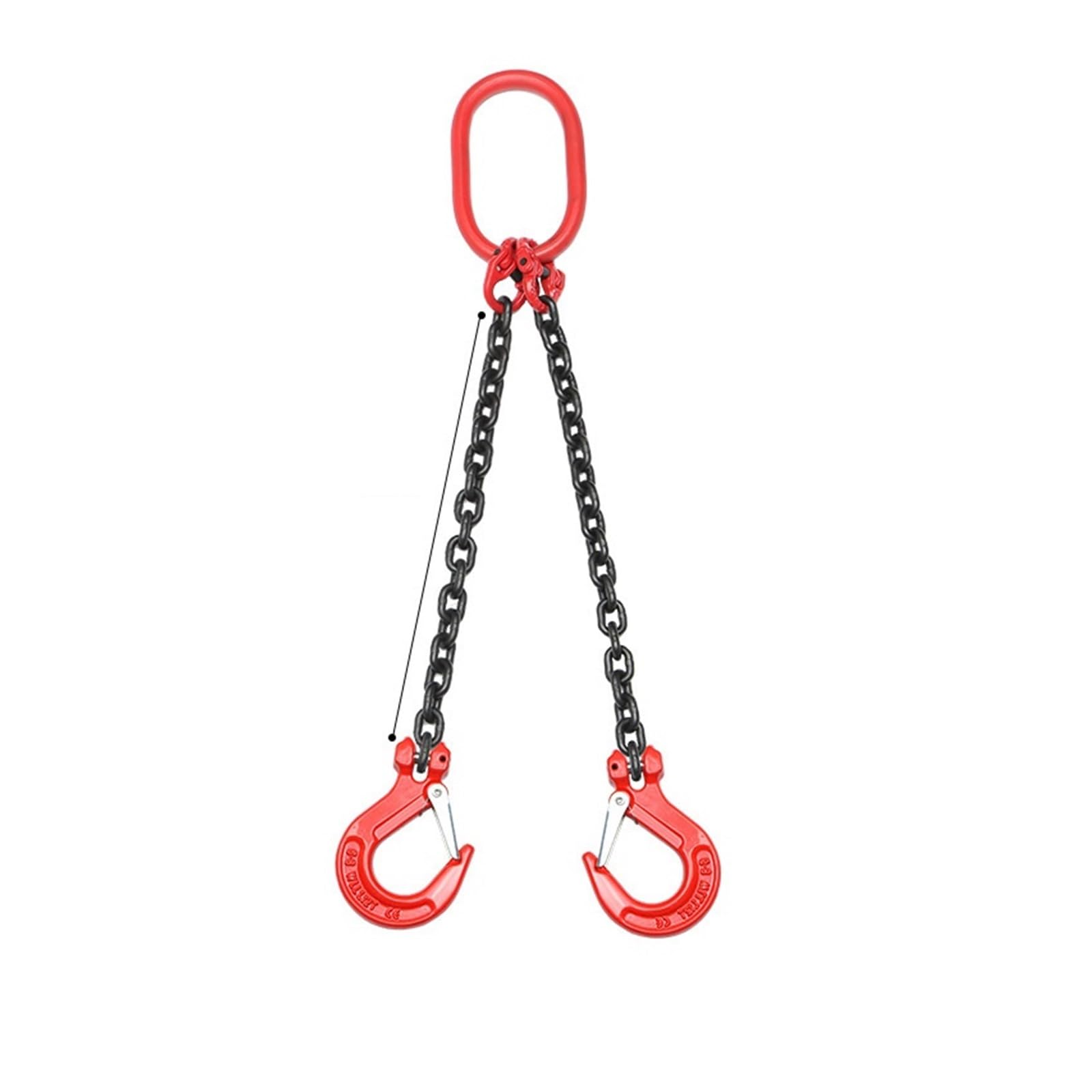 Chain Sling, Chain Sling,Lifting Single-Leg Complete Set of G80 Manganese Steel Hook(2 tons 2 Meters 2 Legs 2 Hooks)