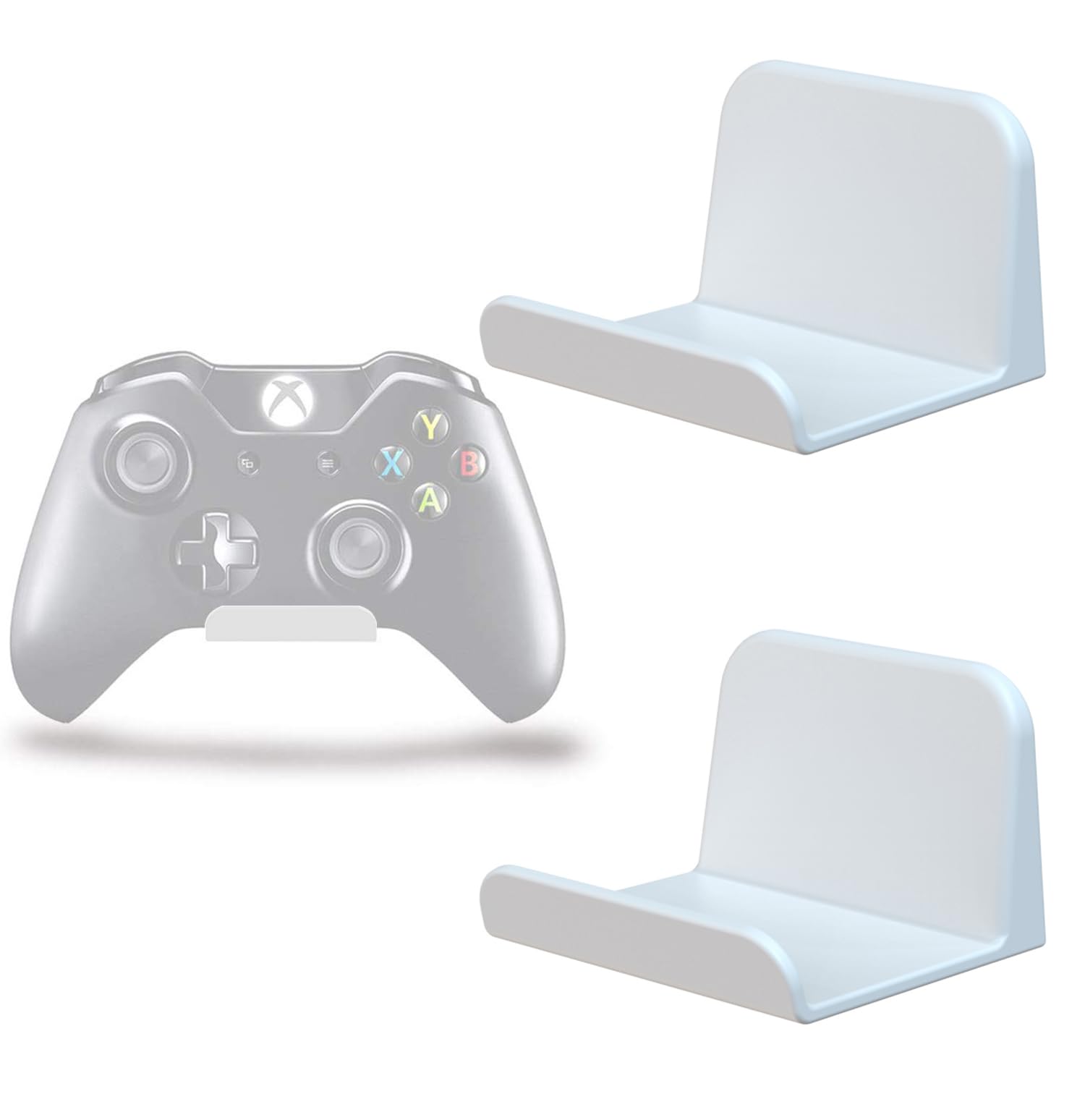 sciuU Wall Mount Stand Holder for Game Controller / Headphones, [2 Pack]Adhesive 3M Hangers, Universal Hook Accessories for Gamepad of Xbox One / series S X / PS5 / PS4 / No Screws