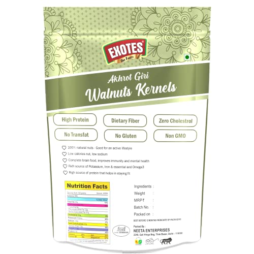 Image of Exotes Premium Dry Fruits (American Walnut / Akhrot Giri ), 500 g