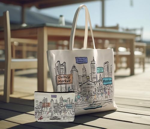 Image of Cities Around the World Artwork Tote Bag Series- Designed in the USA, 17 inchx14 inch, Double Sided Print, Souvenir & Gift