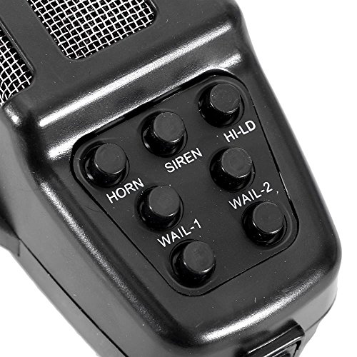 AUXMART 100W 12V Car Siren Horn 7 Tone Sound Car Siren Vehicle Horn with Mic PA Speaker - Thumbnail 2