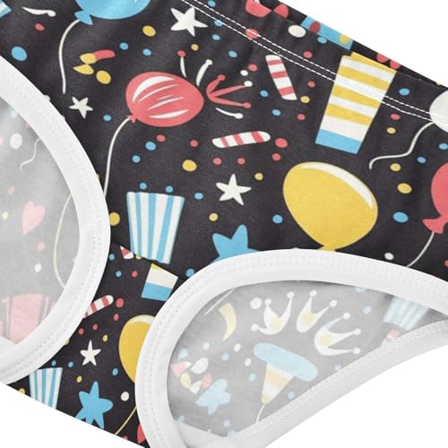 ZZKKO Ribbons Balloons Girls Underwear Toddler Panties for Girls Comfort Brief Size 2-8T3