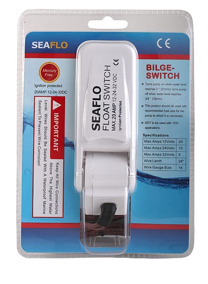 SEAFLO FLOAT SWITCH MAX.20AMP 12-24-32VDC