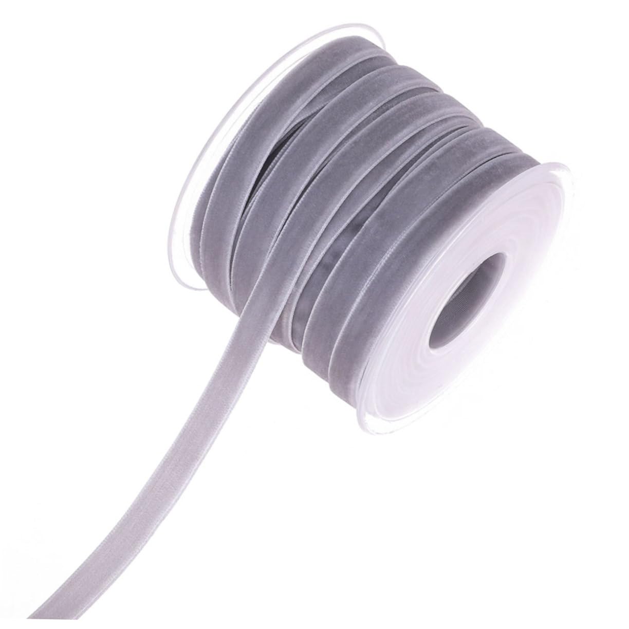 Operitacx 3rollos Cinta De Terciopelo Gris De Yardas Para y Manualidades Para Decoración De Bodas y
