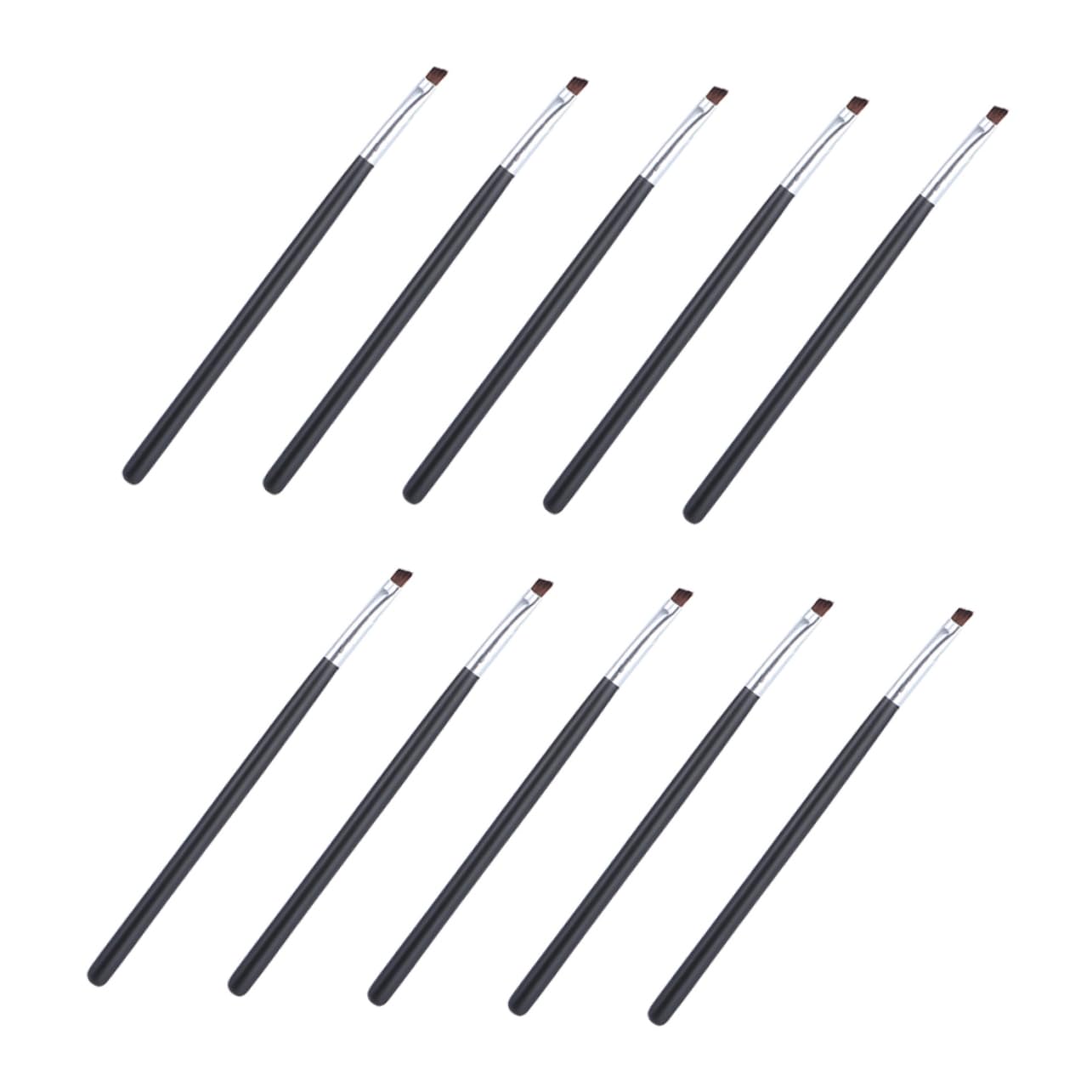 Ipetboom Eyeliner Brush Set 10pcs Beauty Tools Angled Brush for Smooth Application
