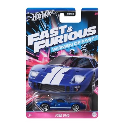 Hot Wheels Fast and Furious Die Cast Car Model Ford GT40 - Women of Fast - HRW39 - Scale 1:64 6cm