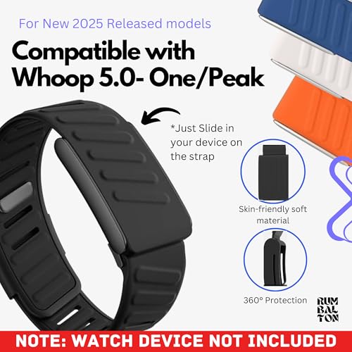 Image of Premium Sports Strap for Whoop 5.0 - One & Peak 2025 Released Band Replacement Strap Accessory | Ultra Soft Felt | Sweat Resistant, Silicone Band for Fitness, Workouts (Device Not Included)