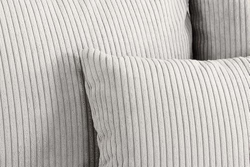 Riess Ambiente Modernes XXL Sofa ELEGANCIA - 285cm - Champagner beige - Cord inklusive Kissen Bigsofa XXL-Couch Federkern-Polsterung Rundum Bezug