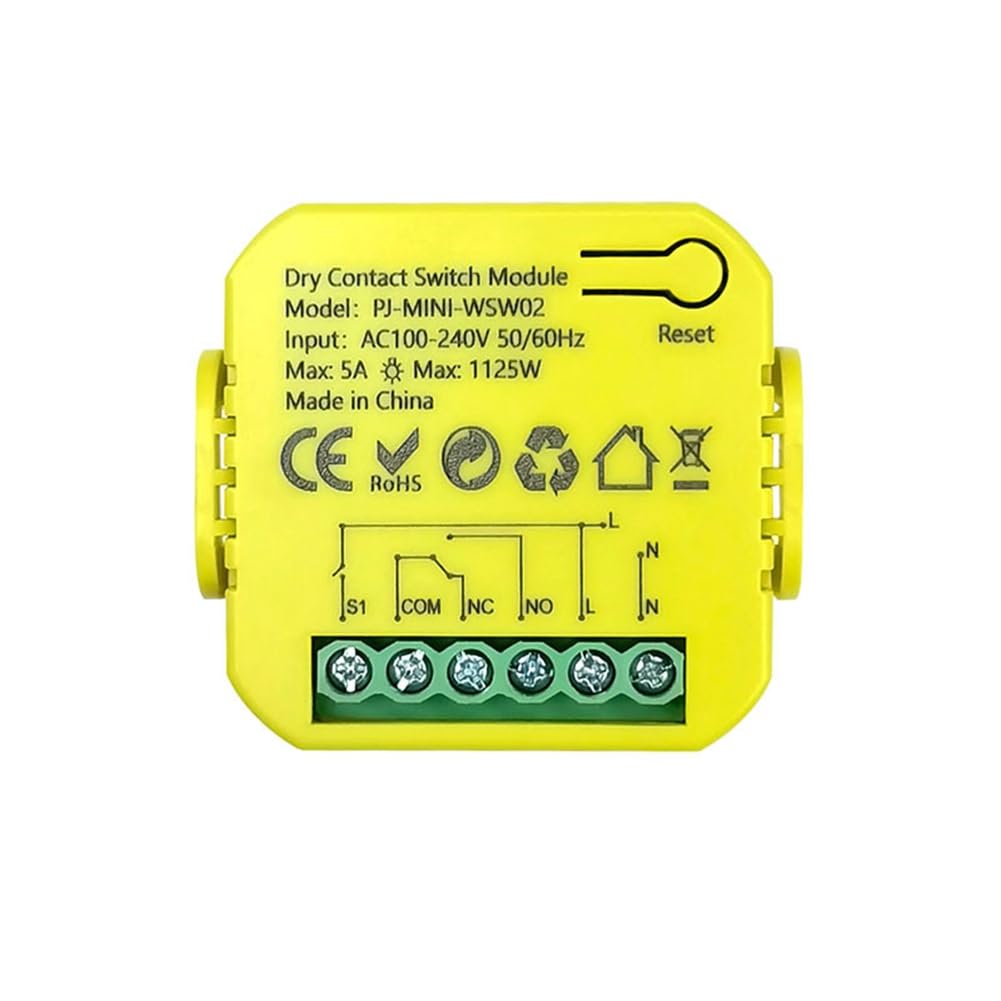 TUYA Smart Life WiFi Modulo WiFi Switch Relè di Contatto A Secco 5A DC12V 24V AC100-240 V Controllo Timer Remoto 'App Remoto