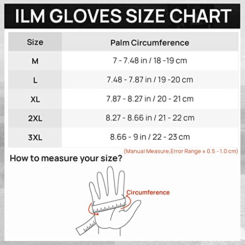 ILM Air Flow Leather Motorcycle Gloves Touchscreen For