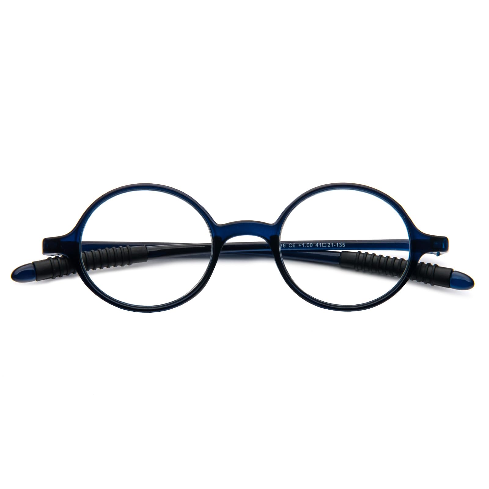 KoKoBin Retro Lesebrille Herren und Damen runde Lesehilf Sehhilfe Brille TR90 Vollrahmenbrille