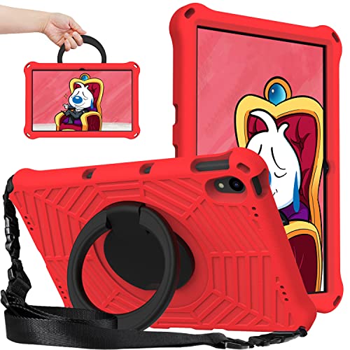 Housse Lenovo Tab P11 rouge idéale pour les voyages et jeux des enfants