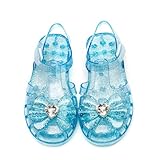 HaHaGuu Girls Jelly Sandals Closed Toe Beach Flat-Sandal Breathable Waterproof Fisherman Gladiator Flats Summer Costume Princess Dress Shoes For Toddler Girl Little Kid Big Kids