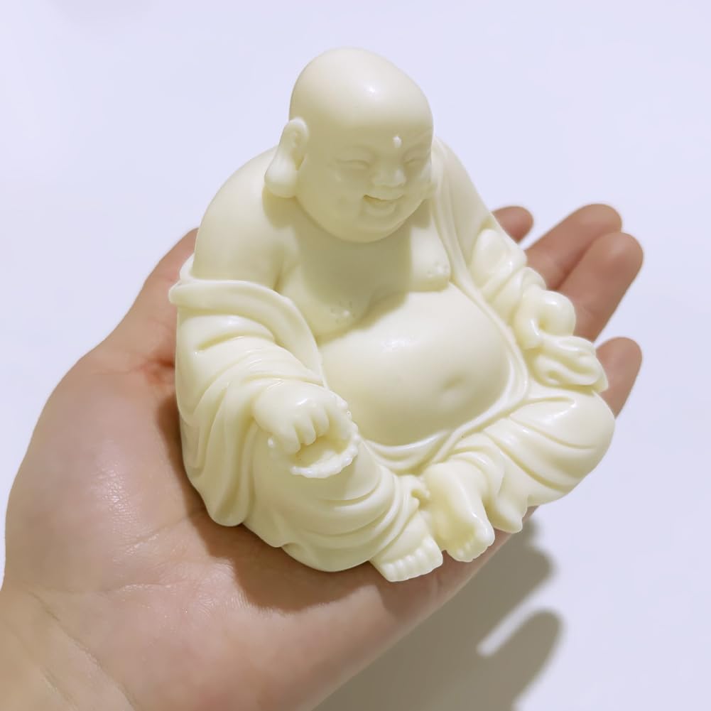 Figura Estatua Buda Feliz Miniatura Maitreya 9x9x7.5 cm miniatura 7