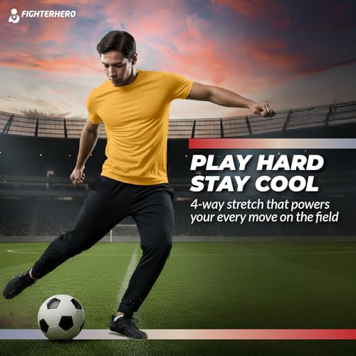 Image of Gym T Shirts for Men Workout | Sports Tshirt for Man | Running Mens T-Shirts | Polyester Men's T Shirt | Quick Dry fit Training Active Wear | Badminton Football Jersey Tshirts