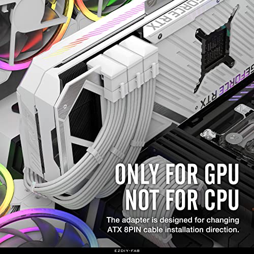 EZDIY-FAB Adattatore Alimentazione GPU 8 Pin A 180° - Per Schede Grafiche, 3 Pezzi, Tipo Invertito - Foto 12