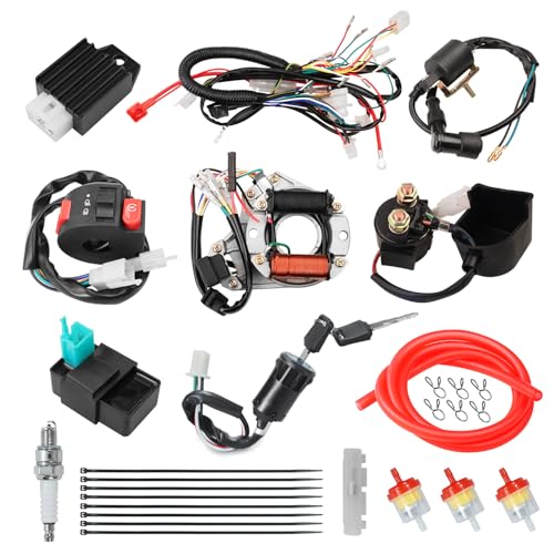 Image of Wiring Harness Kit Stator CDI Box Ignition Coil Voltage Regulator Rectifier for 50cc 110cc 125cc Tao Tao Coolster Apollo Kazuma Sunl Chinese ATV Quad Kids Four Wheeler 4 Stroke Engine Parts