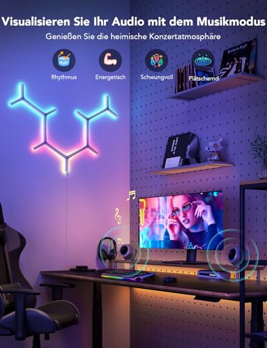 Govee Glide Y Lights, RGBIC LED Gaming Lights, 7er Pack – Ansicht 4