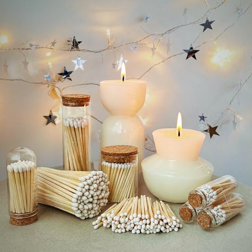 434 classic white tip matches 100 count with striking stickers included  decorative unique amp fun for your home gifts accessories amp events  premium long wood safety matches by thankful greetings