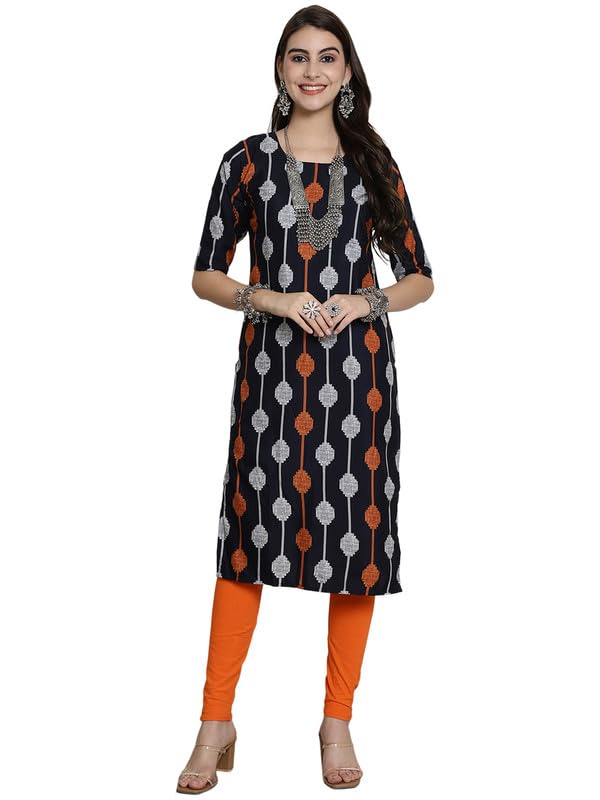 Image of 7Threads Kurti for Women|Kurti|Kurta|Kurta for Women|Crepe Kurti|Printed Kurta|Crepe Straight Kurti Kurti
