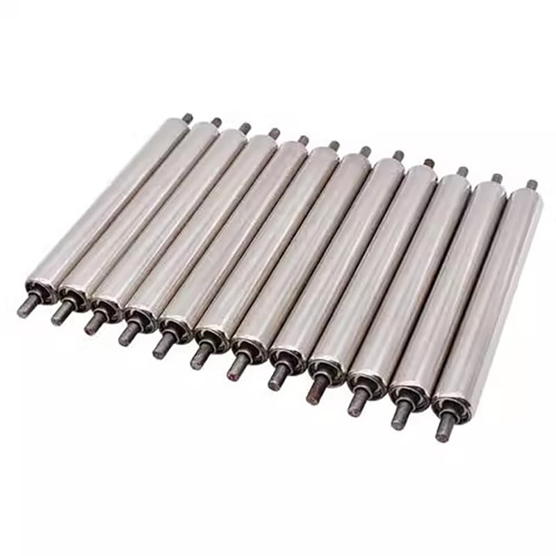 1 transportador de rodillos de acero inoxidable de 25 mm de diámetro, longitud ajustable de 200 a 1000 mm, resistente para aplicaciones industriales, duradero y fiable, manejo eficiente de materiales