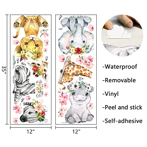 Mfault Girls Safari Jungle Animales Baby Vinilo Decorativo miniatura 2