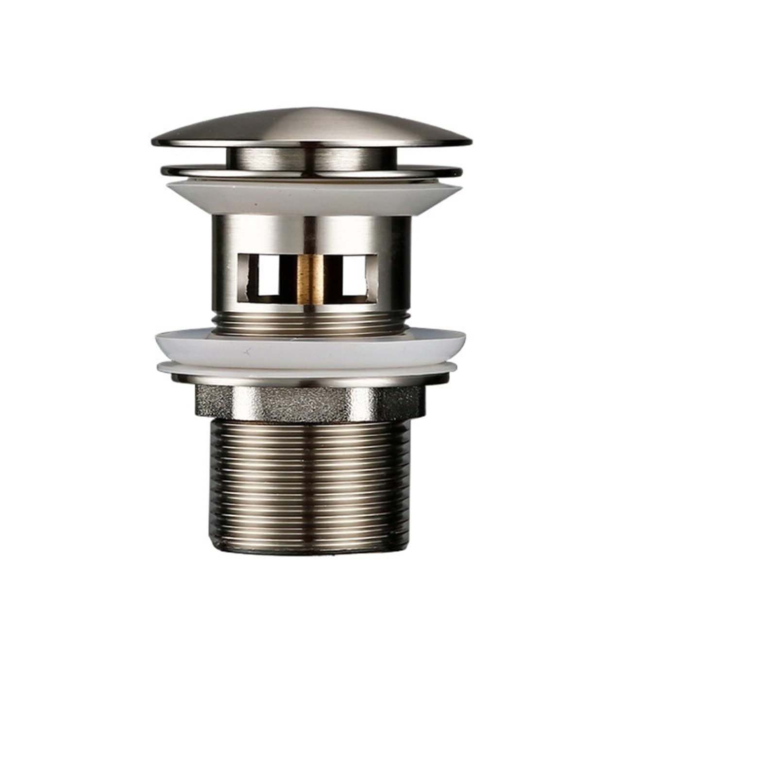 TapóN Lavabo Click Clack Lavabo de baño, tapón residuos Drenaje emergente Bronce, Accesorios for Fregadero, Soporte sólido, bañera Redonda, Descarga latón para Lavabo(Stainless Steel-1)