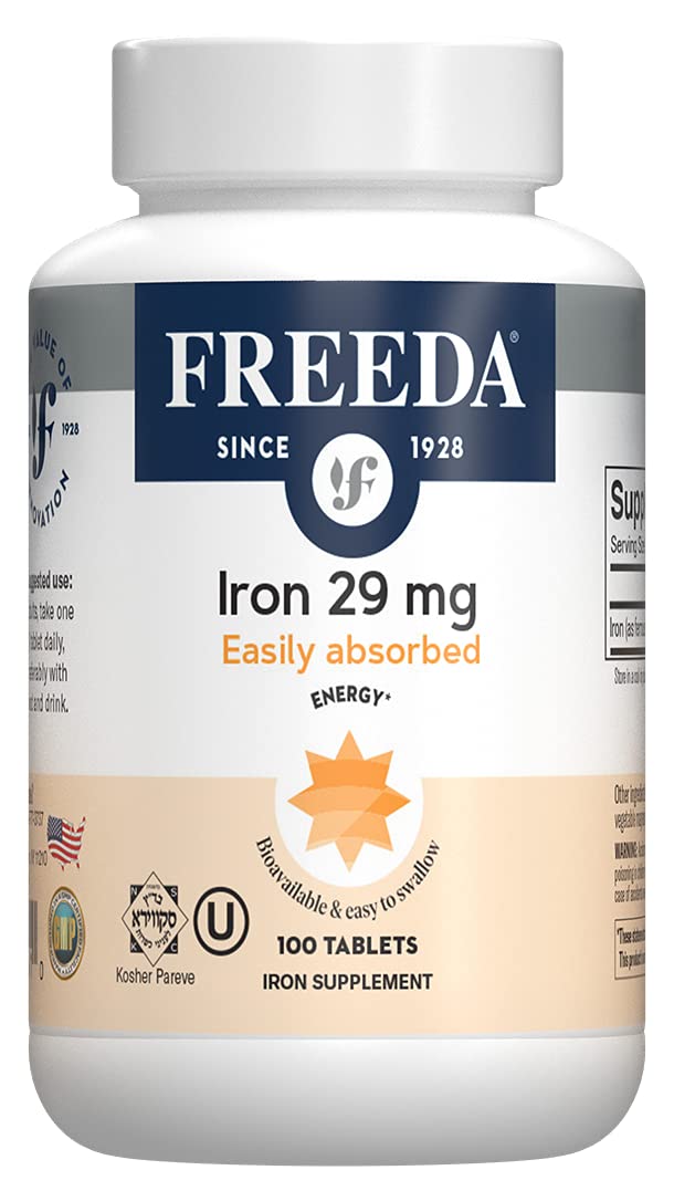 Freeda Ferrous Fumarate Iron 29 mg. - 100 Tablets by Freeda