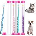 Tiibot 4 Pack 360 Degree Pet Toothbrush with Storage Box Soft Nanometer Puppy Tooth Brush Pet Tooth Cleaning Kit 360 Degree Pet Toothbrush for Small Dog and Cat