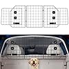 OUSHENG Car Dog Barrier for SUV, Adjustable Pet Divider Gate for Trunk Cargo Area, Universal-Fit Back Seat Heavy-Duty Wire Mesh Dogs Separator Guard Net, Vehicles Safety Travel Accessories