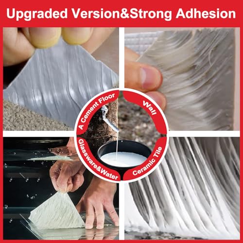 wordmouk 5cm x 10m Butyl Tape Waterproof Sealing Tape Aluminum Foil Tape Sealan Tape Repair Tape for Room Leaks Window Silicone and Pipe Sealing Glass and Rubber Roof Crack Patching Silver - Image 3