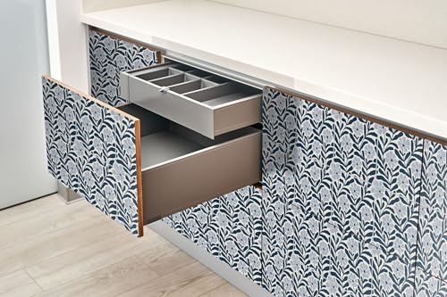 Autocollant décoratif fleurs peintes Wallfluent rouleau adhesif 100x50 cm - 5