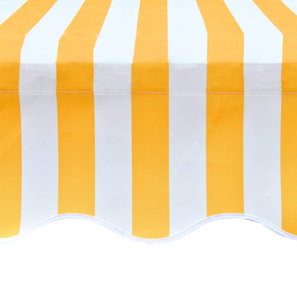 Leasha Toile de Rechange Store Banne avec Lambrequin, Toile Tissu de Remplacement pour Auvent 480x295 cm Orange et Blanc