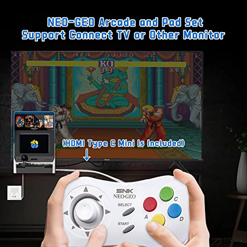 Neo Geo Mini International Arcade and White Game Pad Set [Included HDMI Cable], 40 Pre-Loaded Classic SNK Games:The King of The Fighters / Metal SLUG and More - Thumbnail 3
