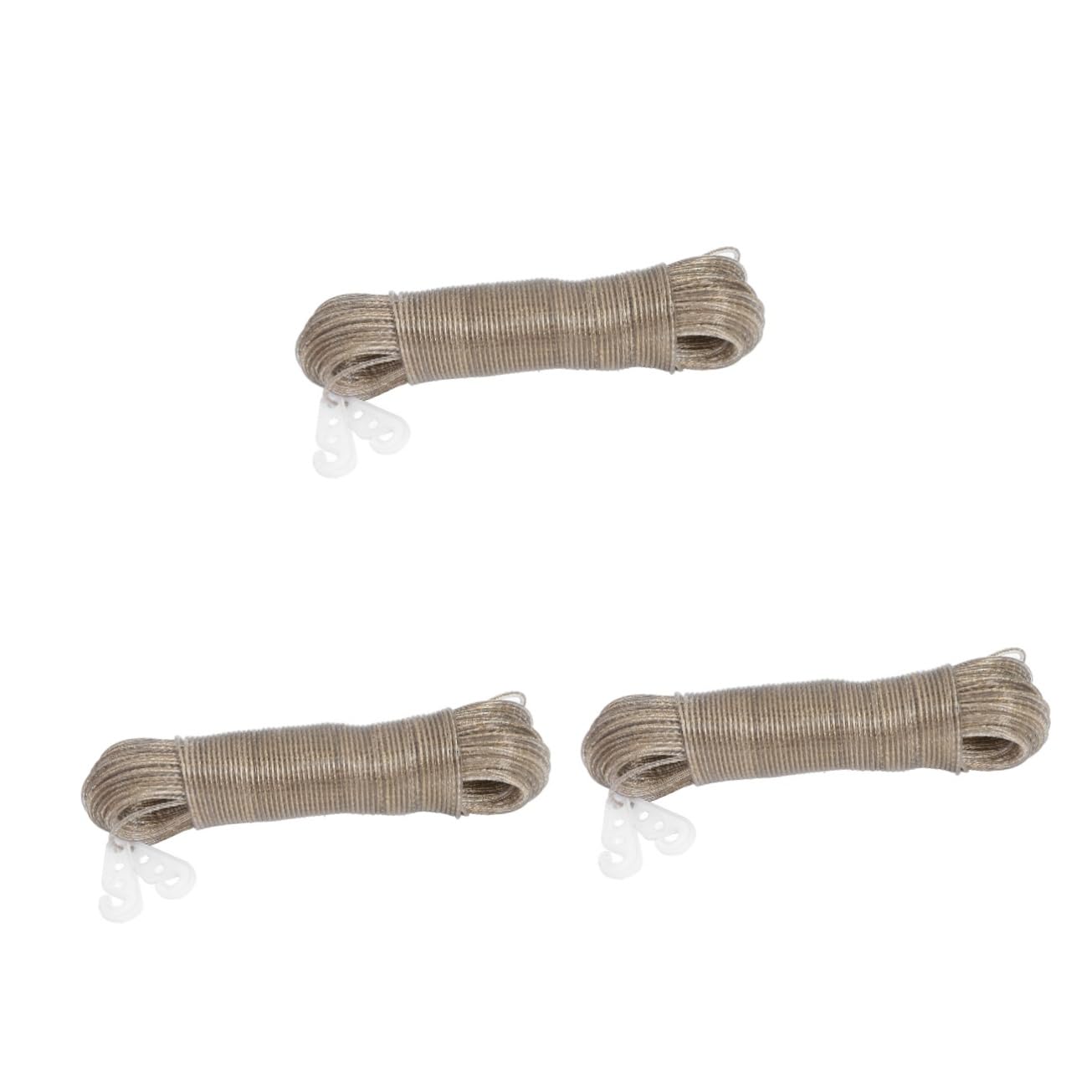 PRETYZOOM 3st Robustes Wäscheseil Mit Stahlkern Wäscheleine Für Draußen Wäscheleine Drinnen Zum Trocknen Reise Seil Zum Aufhängen Von Kleidung Stahldrahtpvc Transparent