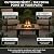 Fire Pit Set, Wood Burning Pit - Includes Spark Screen and Log Poker - Great for Outdoor and Patio, 32” Square Tile Firepit by Pure Garden