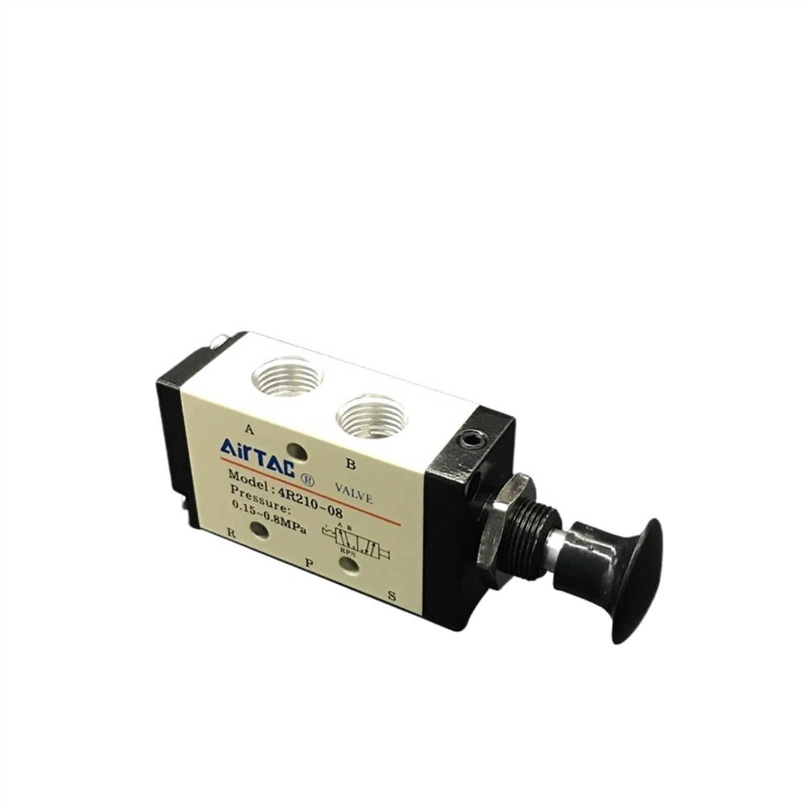 Válvula neumática de empuje y tracción, válvula solenoide Manual de Control de palanca manual de 1/4 "y 5 puertos, válvulas de aire 4R210-08