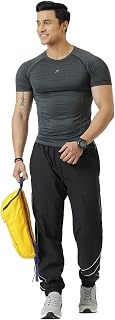 FUAARK Nylon Seamless Compression Half Sleeves Dry Fit T-Shirts for High Performance in Gym Price In India