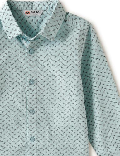 Image of Amazon Brand - Symbol Boys Regular Cotton All Over Printed Full Sleeve Shirt