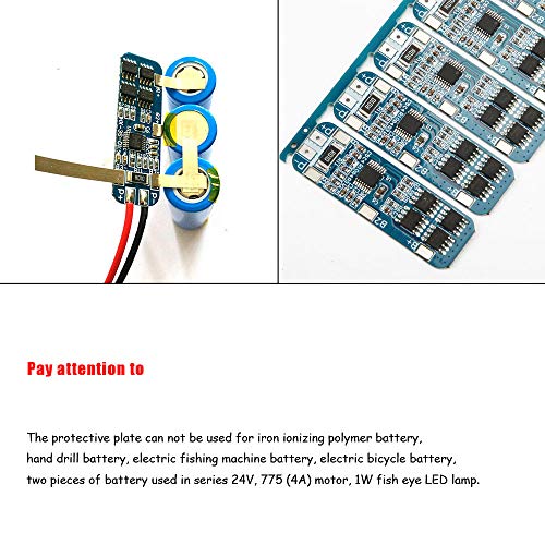 3S 12V 10A 18650 Lithium Battery Protection Board BMS Li-ion Charger Protection Module Anti-Overcharge/Over-Discharge/Over-Current/Short Circuit 3Pcs3