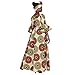 iooiooi Womens African Print Party Maxi Dress Tradition Dashiki Ankara Long Dress & Headwrap