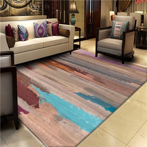 Tapis enfant garçon bleu antidérapant et résistant aux taches